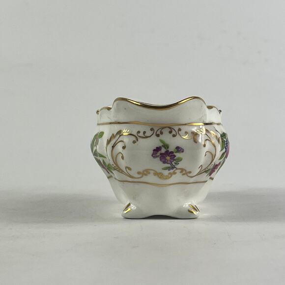 Hammersley Dresden Sprays Bone China Sugar Bowl England Floral Gold Trim Footed - Picture 2 of 11